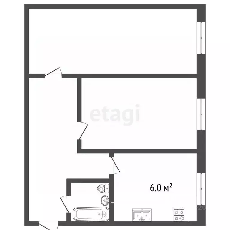 2-к кв. Ярославская область, Рыбинск ул. Качалова, 30 (42.5 м) - Фото 2
