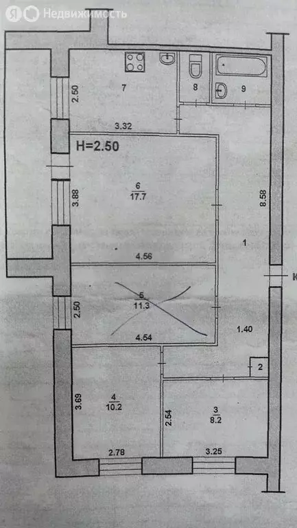 3к в 4-комнатной квартире (17.7 м) - Фото 2