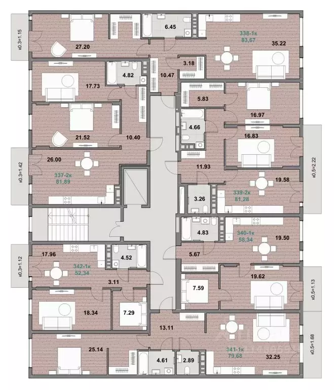 1-к кв. Калининградская область, Зеленоградск ул. Гагарина (51.97 м) - Фото 2