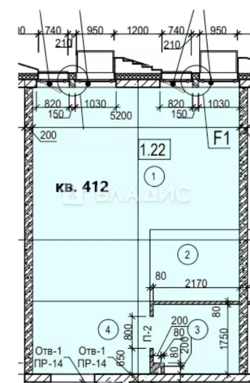2-комнатная квартира: Москва, Новоостаповская улица, 20 (37.3 м) - Фото 1
