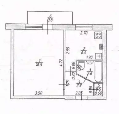 1-к кв. Татарстан, Казань ул. Рихарда Зорге, 18 (30.2 м) - Фото 2