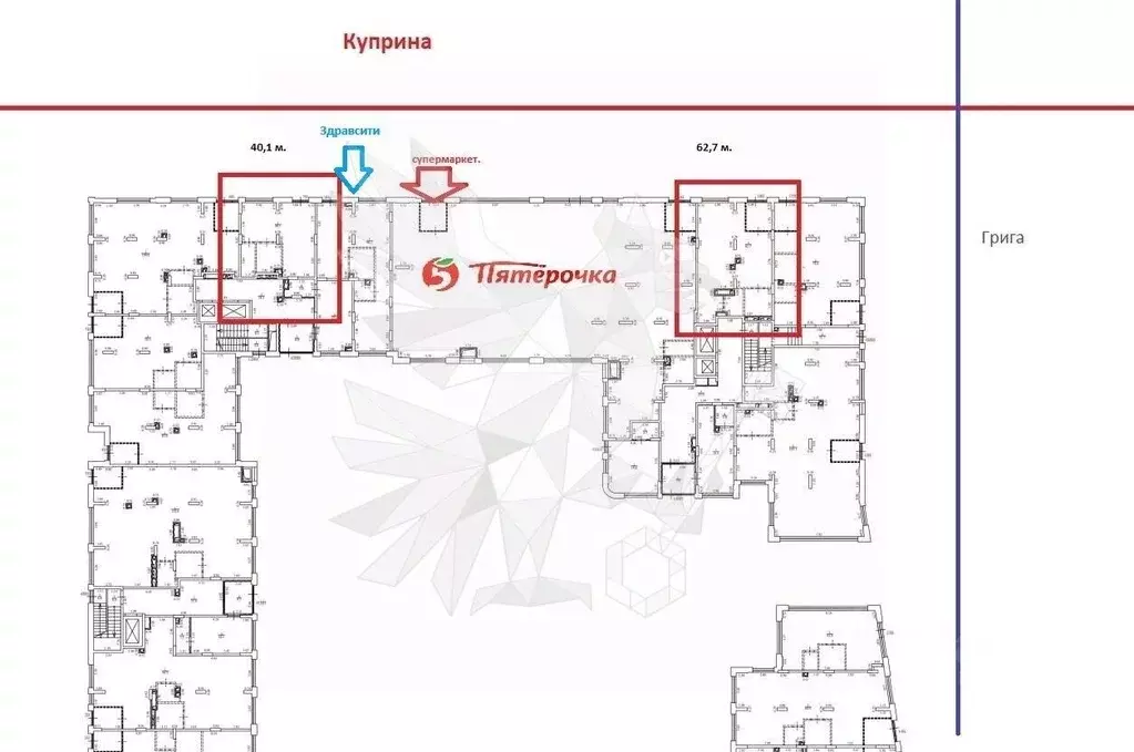 Торговая площадь в Москва Сосенское поселение, просп. Куприна, 3к1 (40 ... - Фото 1