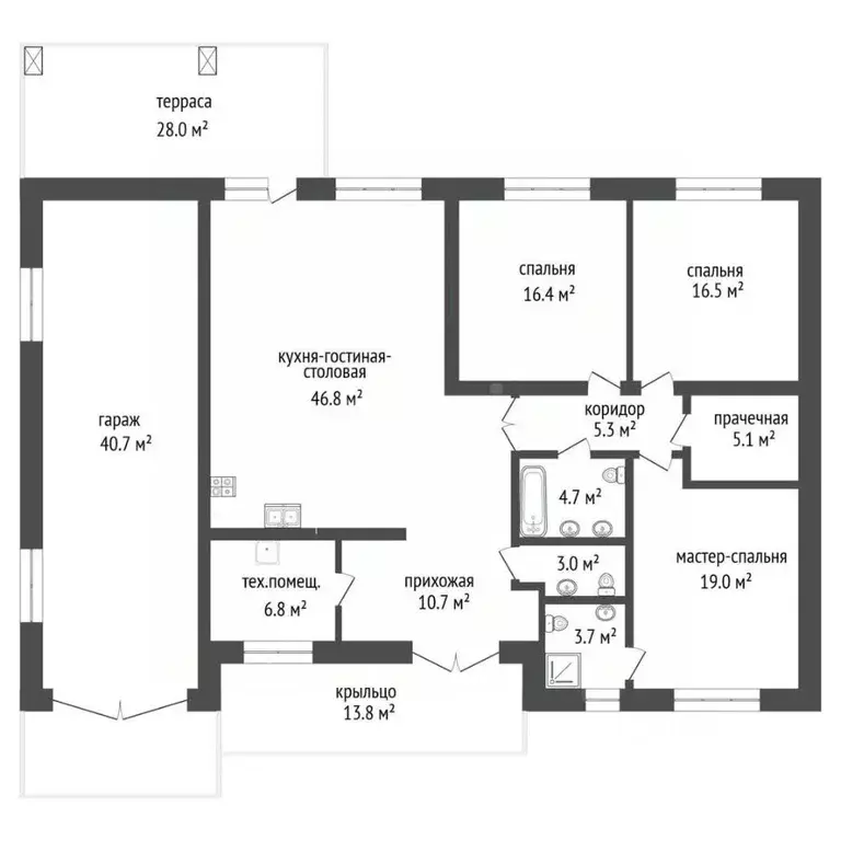 Дом в Тюменская область, Тюменский муниципальный округ, с. Луговое ул. ... - Фото 2