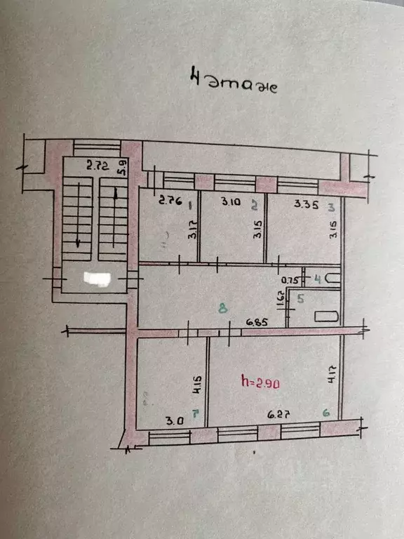 4-к кв. Хакасия, Абакан ул. Вяткина, 27 (92.0 м) - Фото 2