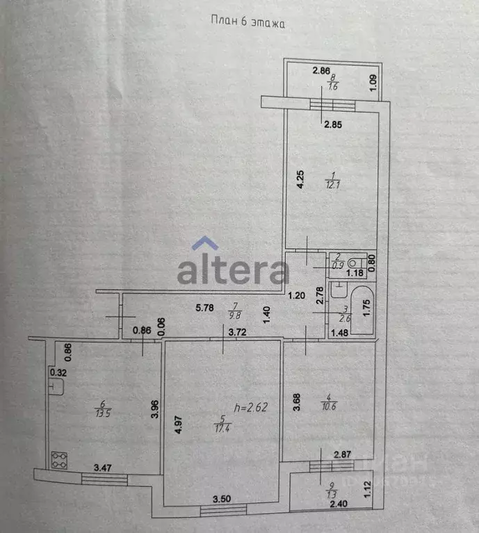 3-к кв. Татарстан, Казань 33-й Военный городок, 8 (66.9 м) - Фото 2