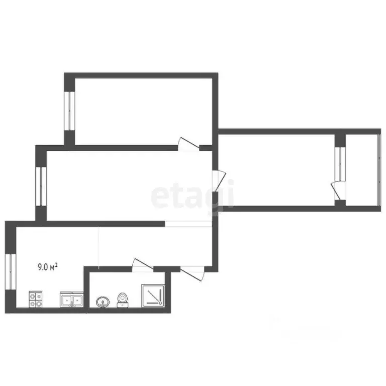 3-к кв. Ямало-Ненецкий АО, Новый Уренгой Советский мкр, 1/3 (66.6 м) - Фото 1