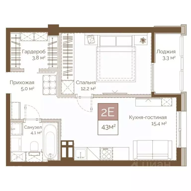 2-к кв. Приморский край, Владивосток Днепровский жилой комплекс (43.55 ... - Фото 1