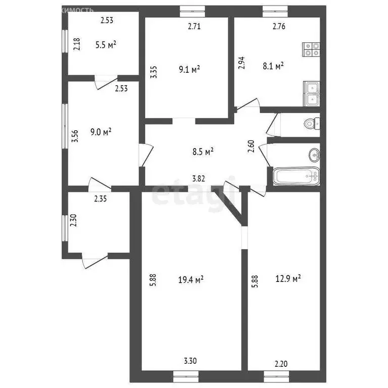 Дом в Белгородская область, рабочий посёлок Прохоровка, улица 70 лет ... - Фото 1
