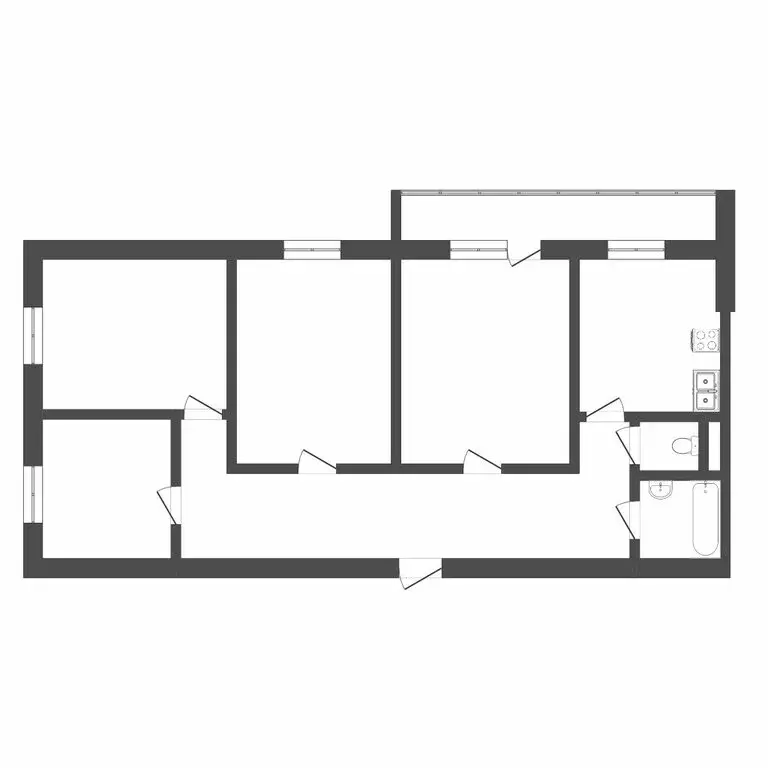 4-комнатная квартира: Тюмень, Транспортная улица, 119 (72.8 м) - Фото 1