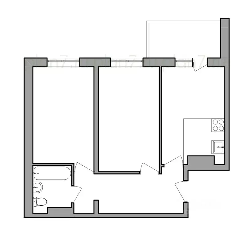 2-к кв. Иркутская область, Иркутск Ново-Ленино мкр, Территория 1-й ... - Фото 1