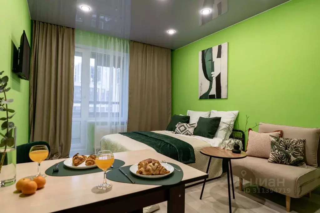 Студия Санкт-Петербург ул. Верхне-Каменская, 7к1 (25.0 м) - Фото 1