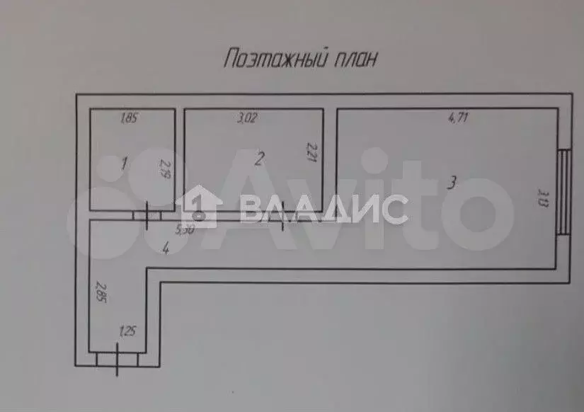 1-к. квартира, 34 м, 3/3 эт. - Фото 0