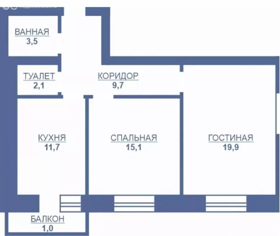 2-комнатная квартира: Тамбов, улица Подвойского, 6В (61.9 м) - Фото 0