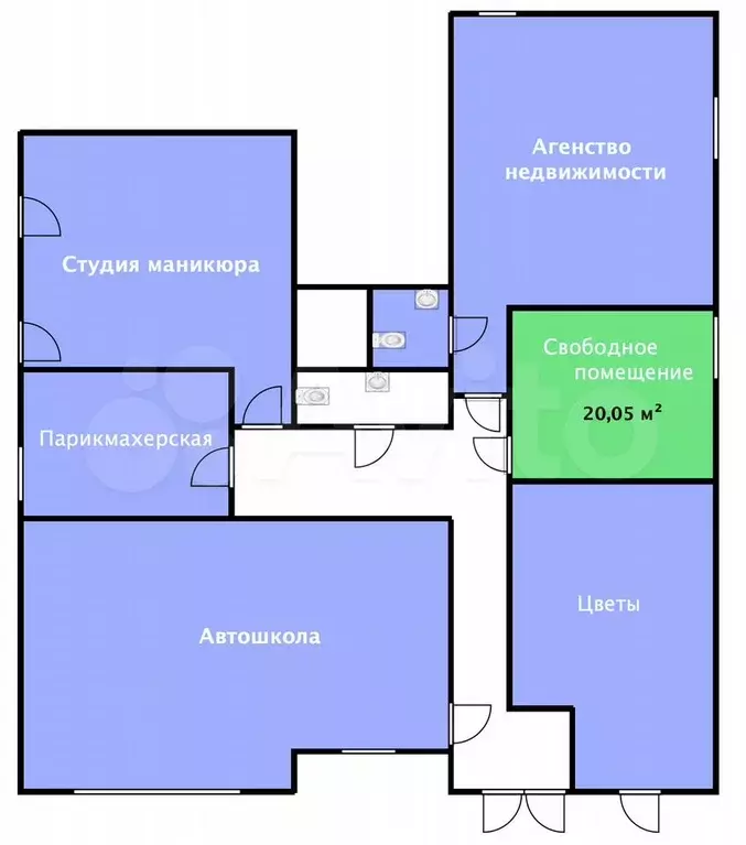 Свободного назначения, кабинет, 20 м2 - Фото 0
