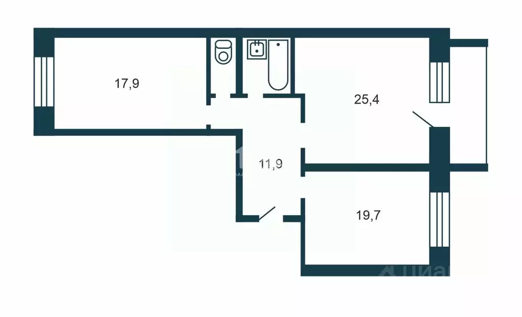 2-к кв. Новосибирская область, Новосибирский район, Краснообск рп, 7-й ... - Фото 2