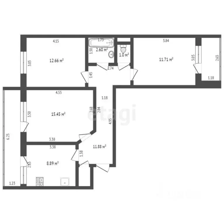 3-к кв. Ульяновская область, Ульяновск ул. 40-летия Победы, 8 (64.0 м) - Фото 1