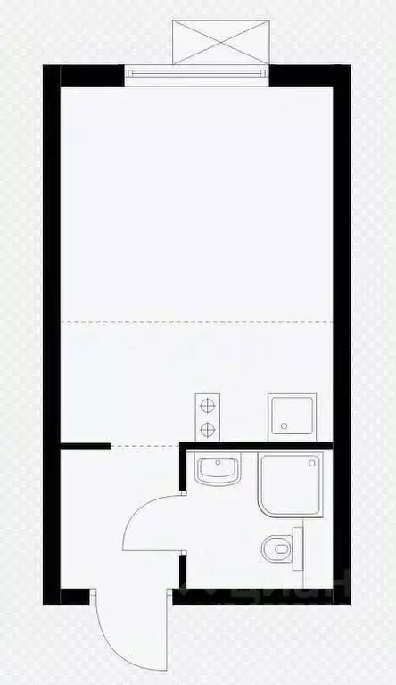 Студия Липецкая область, Липецк ул. Василия Саунина, 3 (26.2 м) - Фото 1