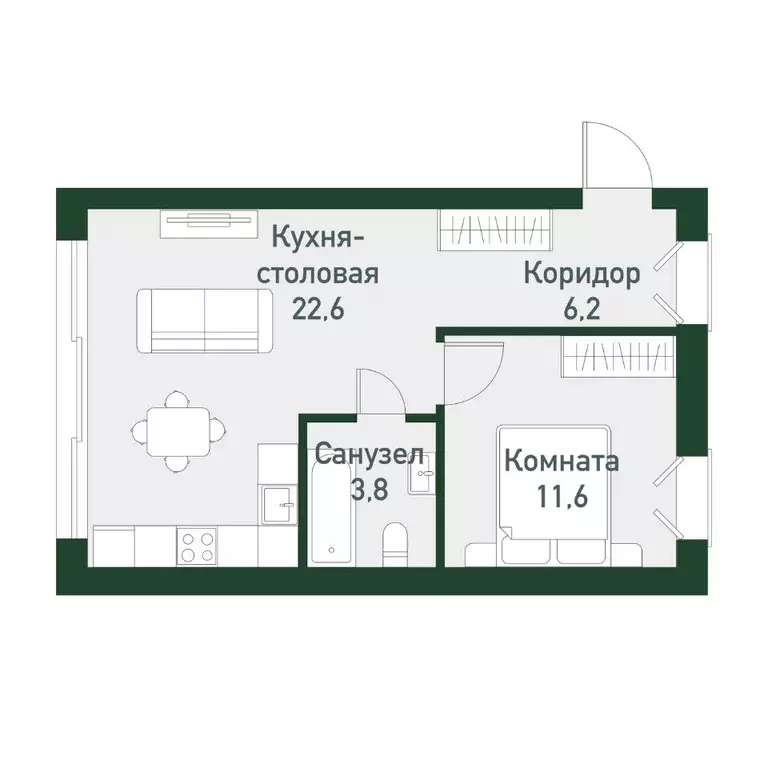 1-к кв. Челябинская область, Челябинский городской округ, пос. ... - Фото 0