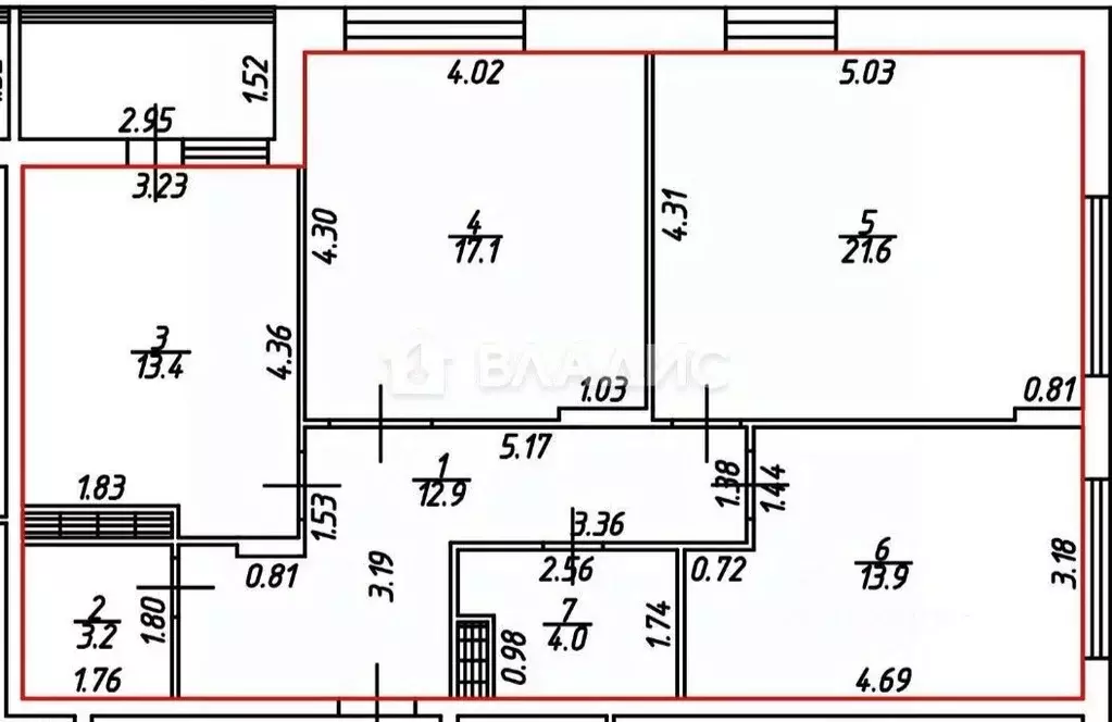 3-к кв. Москва бул. Веласкеса, 7к3 (86.0 м) - Фото 1