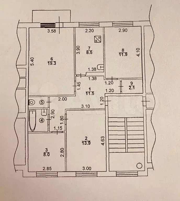 4-к. квартира, 79,1 м, 4/5 эт. - Фото 0