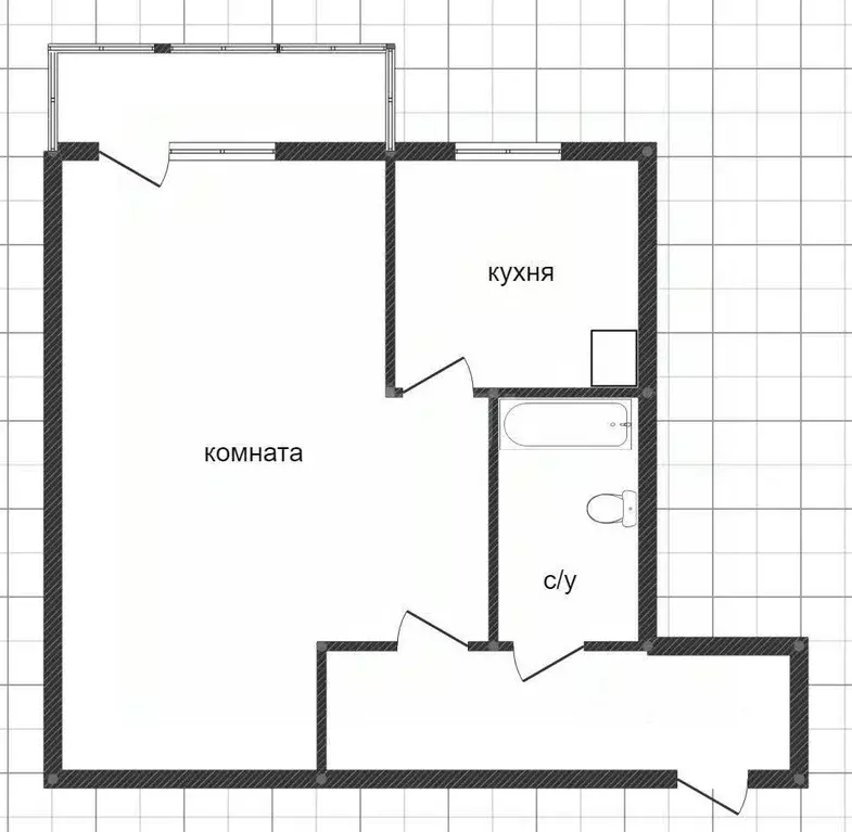 1-к кв. Свердловская область, Нижний Тагил ул. Попова, 2 (35.1 м) - Фото 1