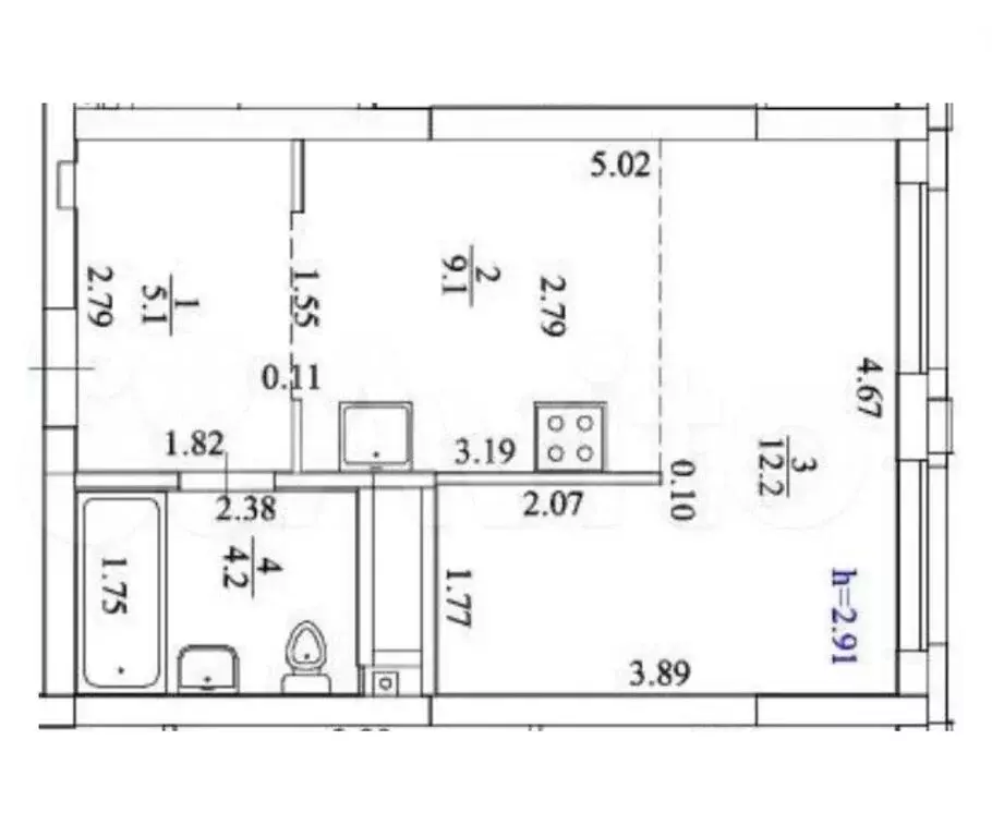 Квартира-студия: Екатеринбург, улица Айвазовского, 52 (31 м) - Фото 1