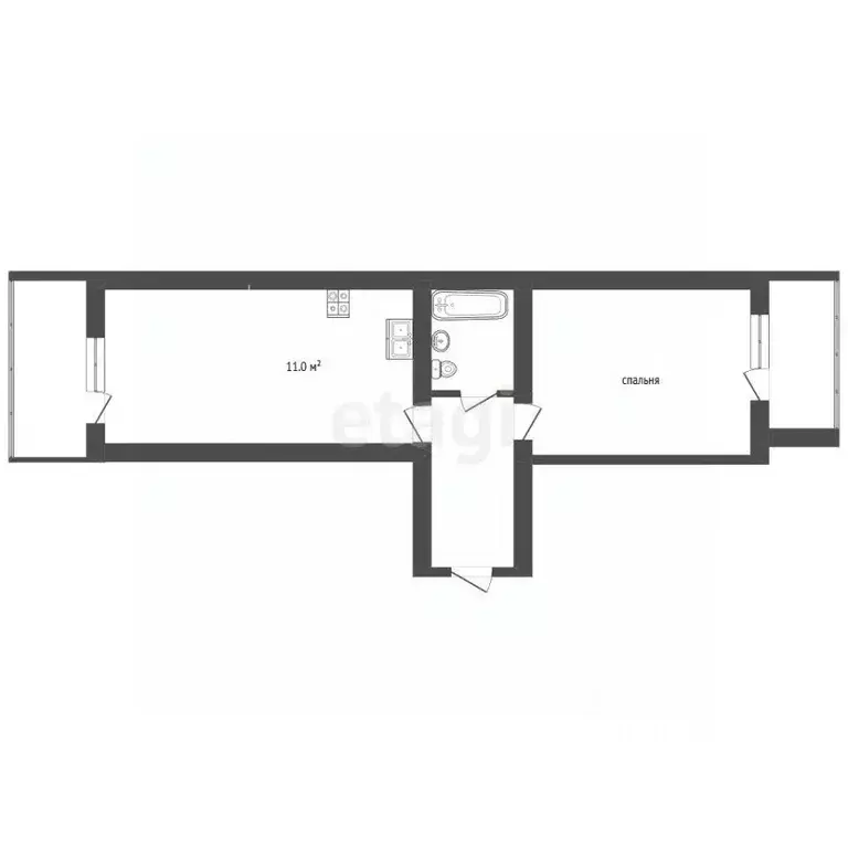 1-к кв. Вологодская область, Вологда Окружное ш., 32 (43.5 м) - Фото 0