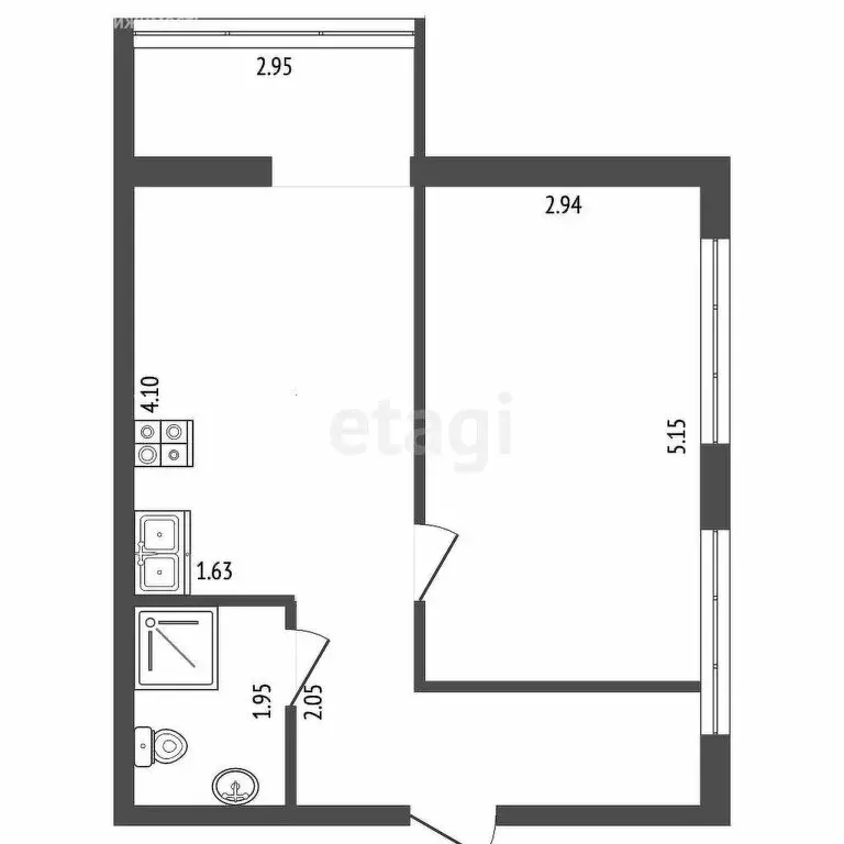 1-комнатная квартира: Петропавловск-Камчатский, улица Ларина, 22 (47 ... - Фото 1