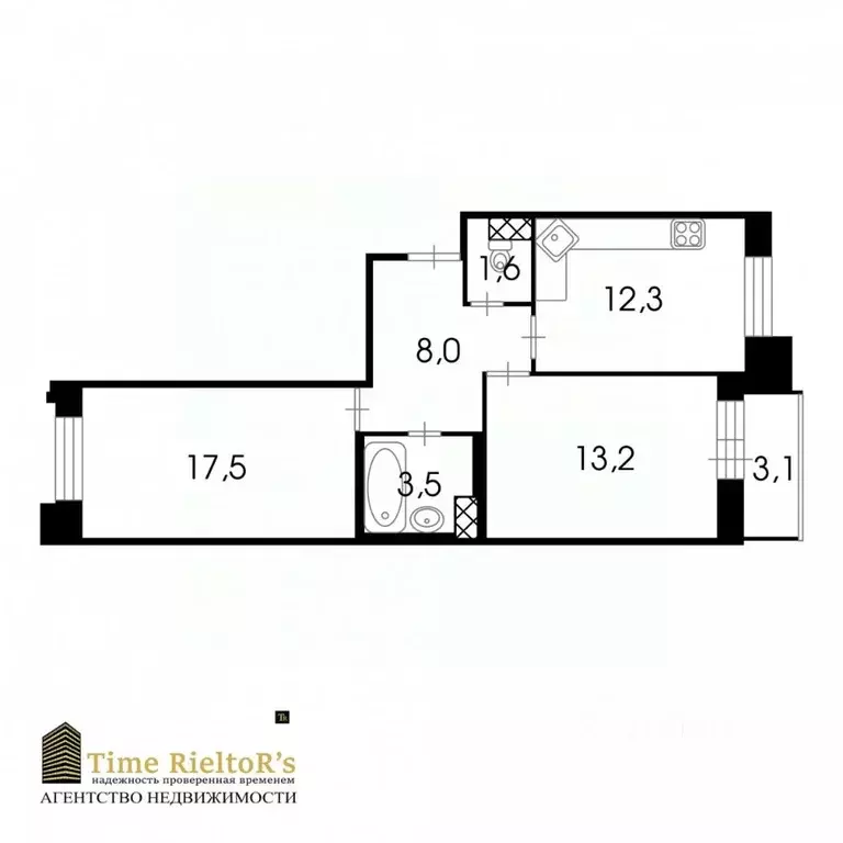 2-к кв. Санкт-Петербург ул. Александра Матросова, 8к4 (55.0 м) - Фото 1