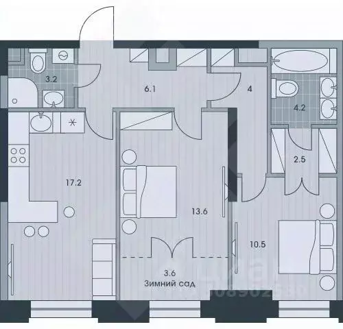 2-к кв. Москва ул. Архитектора Власова, 71к2 (60.0 м) - Фото 0