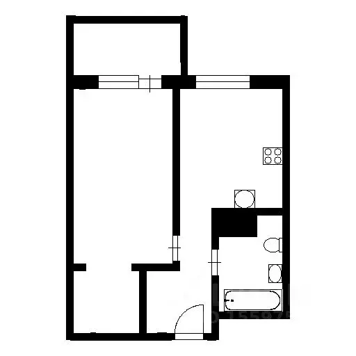 1-к кв. Башкортостан, Уфа Интернациональная ул., 107/1 (31.5 м) - Фото 1
