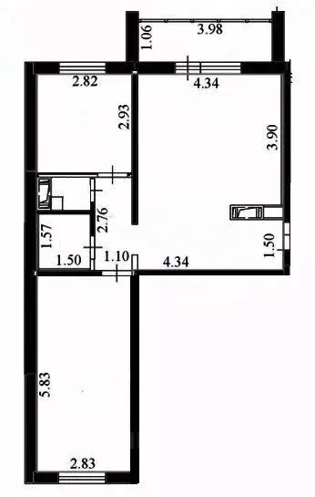 2-к кв. Челябинская область, Челябинск Ярославская ул., 17 (55.8 м) - Фото 2