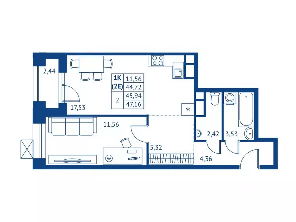 1-к кв. Московская область, Королев Новые Подлипки мкр, Поколение ... - Фото 0