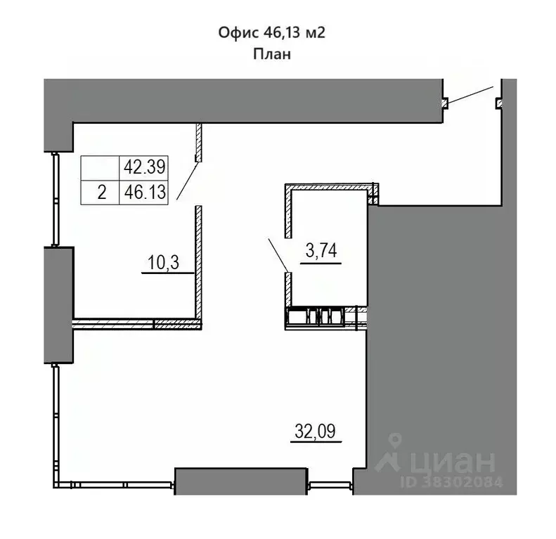 Студия Смоленская область, Смоленск проезд Маршала Конева, 32 (49.0 м) - Фото 1