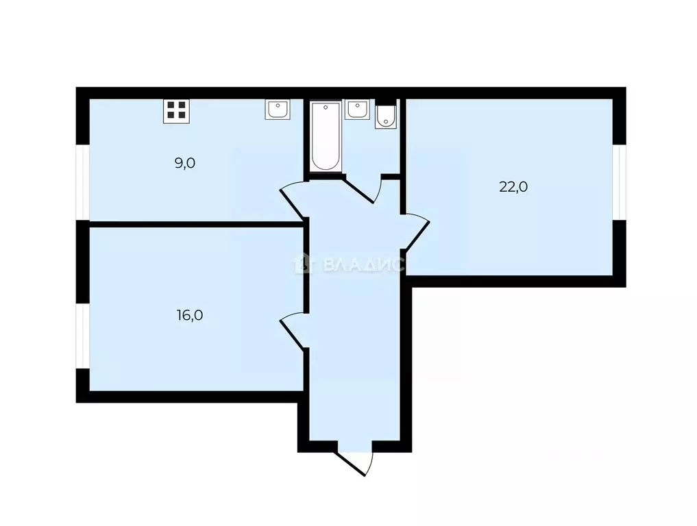 2-к кв. Санкт-Петербург Свеаборгская ул., 13 (60.0 м) - Фото 2