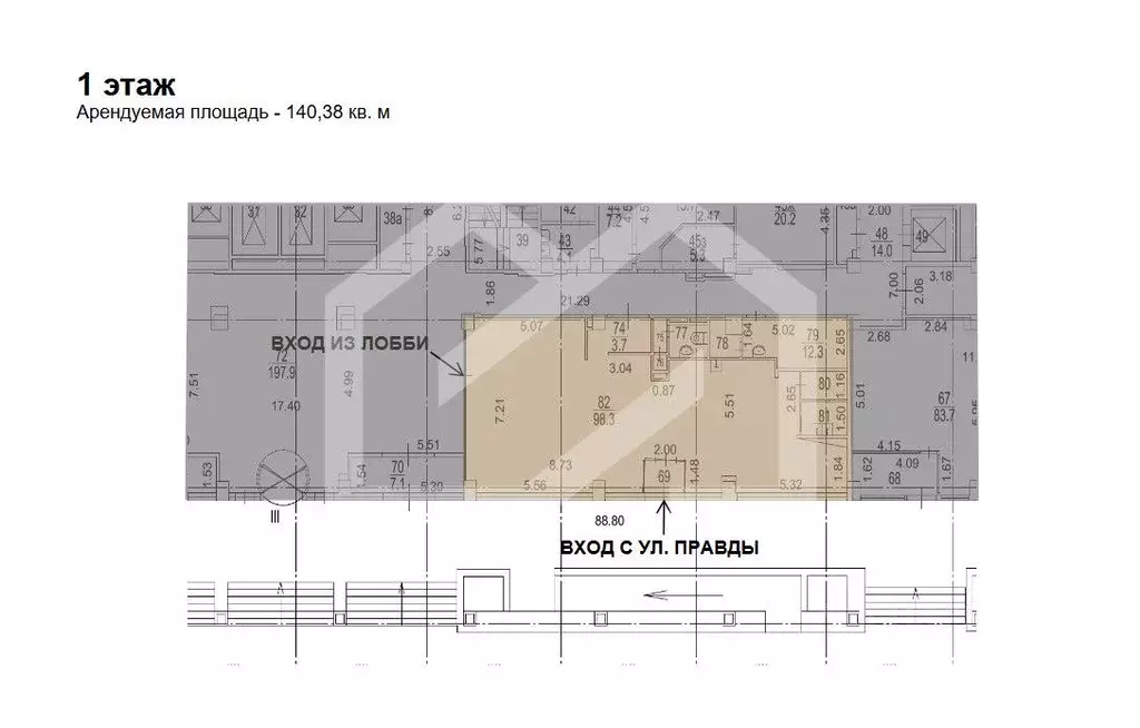 Помещение свободного назначения в Москва ул. Правды, 26 (140 м) - Фото 2