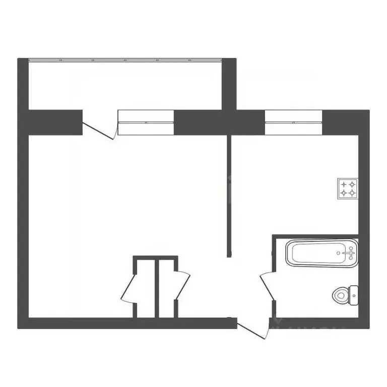 1-к кв. Амурская область, Белогорск ул. Луценко, 8 (32.8 м) - Фото 2