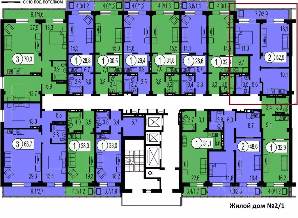 2-к кв. красноярский край, красноярск лесопарковая ул, 27 (55.0 м) - Фото 1