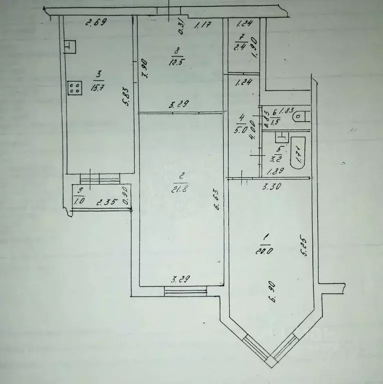 2-к кв. Татарстан, Казань просп. Победы, 78 (82.1 м) - Фото 2