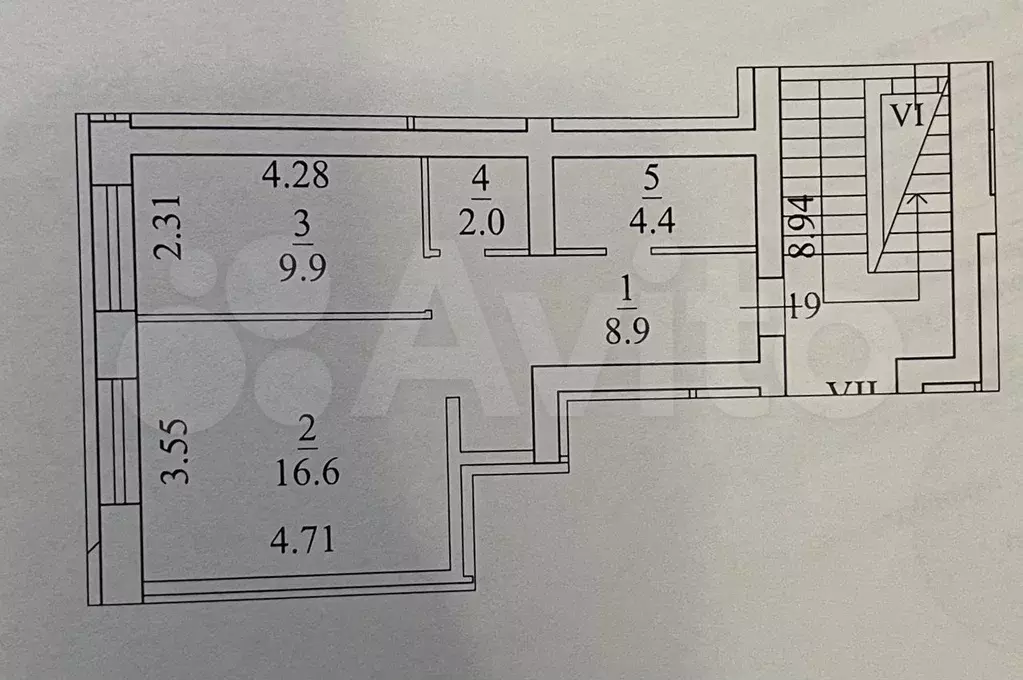 1-к. квартира, 41,8 м, 1/3 эт. - Фото 0