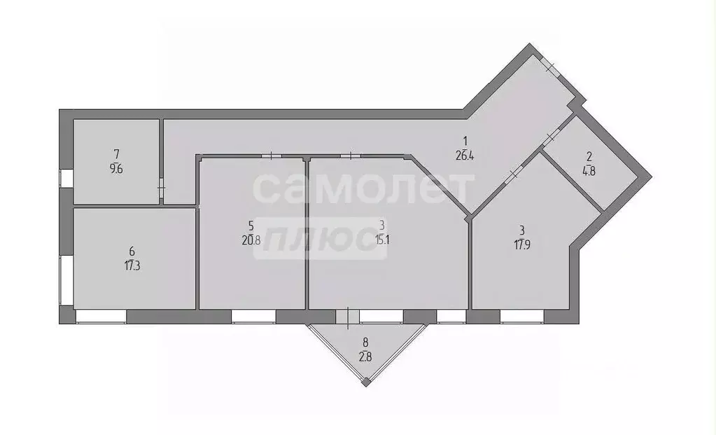 3-к кв. Башкортостан, Уфа ул. Карла Маркса, 15/2 (126.2 м) - Фото 2