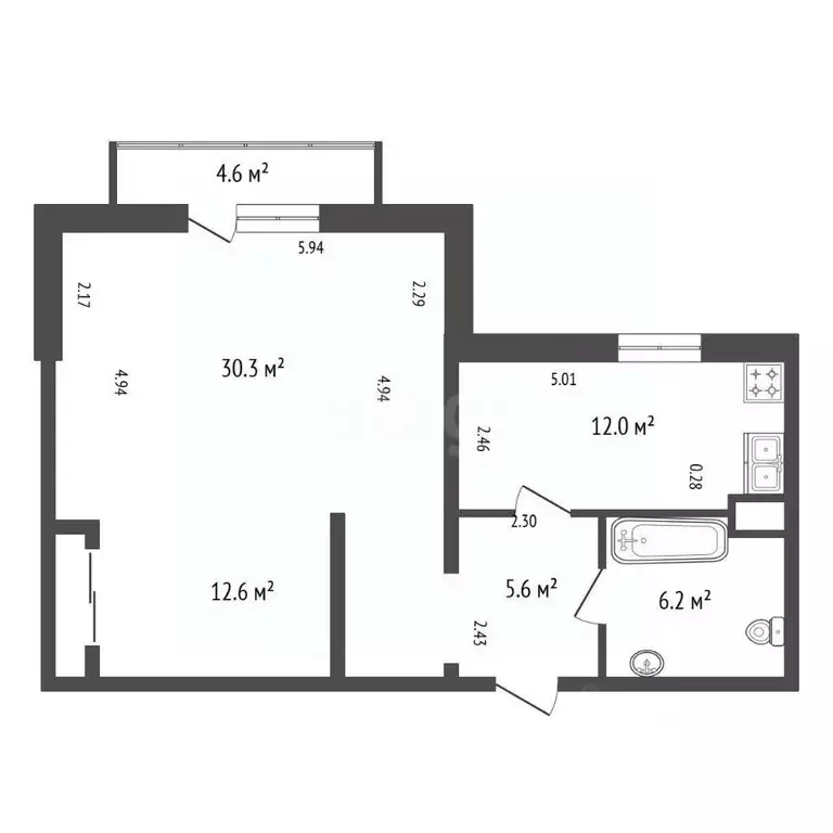 1-к кв. Санкт-Петербург Яковлевский пер., 7 (66.7 м) - Фото 2
