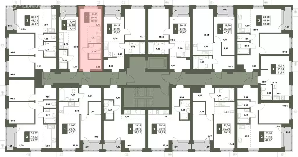 1-комнатная квартира: Уфимский район, село Миловка (20.96 м) - Фото 1