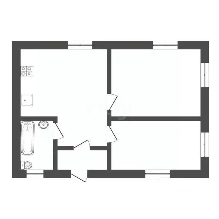 Дом в Тульская область, Узловая ул. Нахимовцев, 8 (47 м) - Фото 2