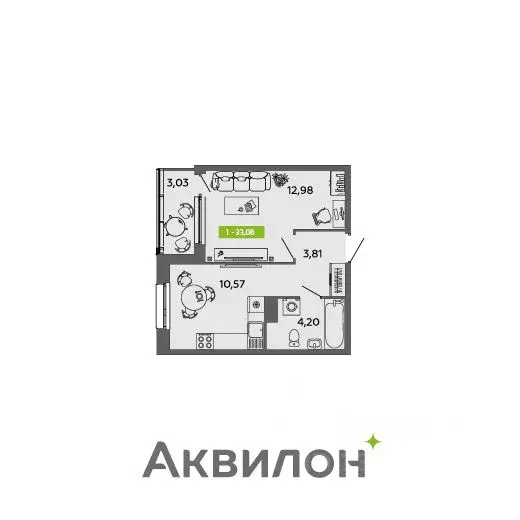 1-к кв. Архангельская область, Архангельск ул. Прокопия Галушина, 20 ... - Фото 0