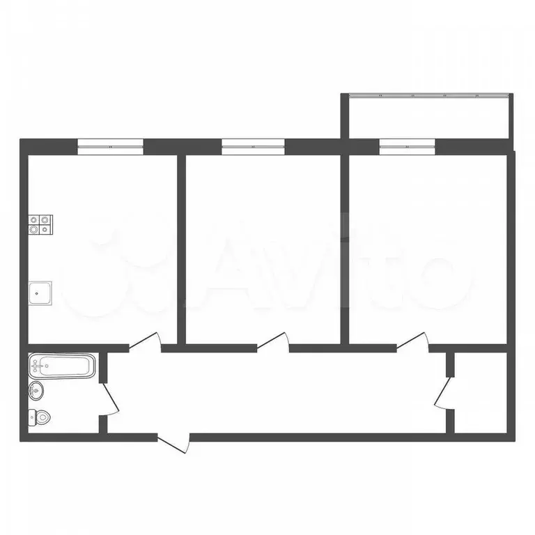 2-к. квартира, 40,7 м, 3/5 эт. - Фото 0