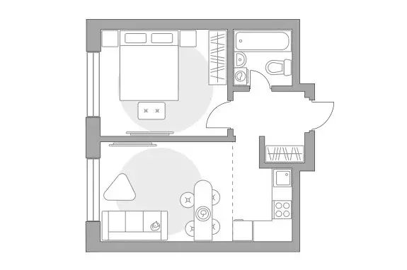 2-комнатная квартира: Красногорск, жилой комплекс Ильинойс (35.48 м) - Фото 1