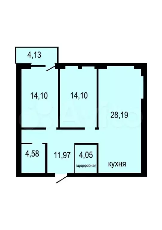 3-к. квартира, 80 м, 9/16 эт. - Фото 1