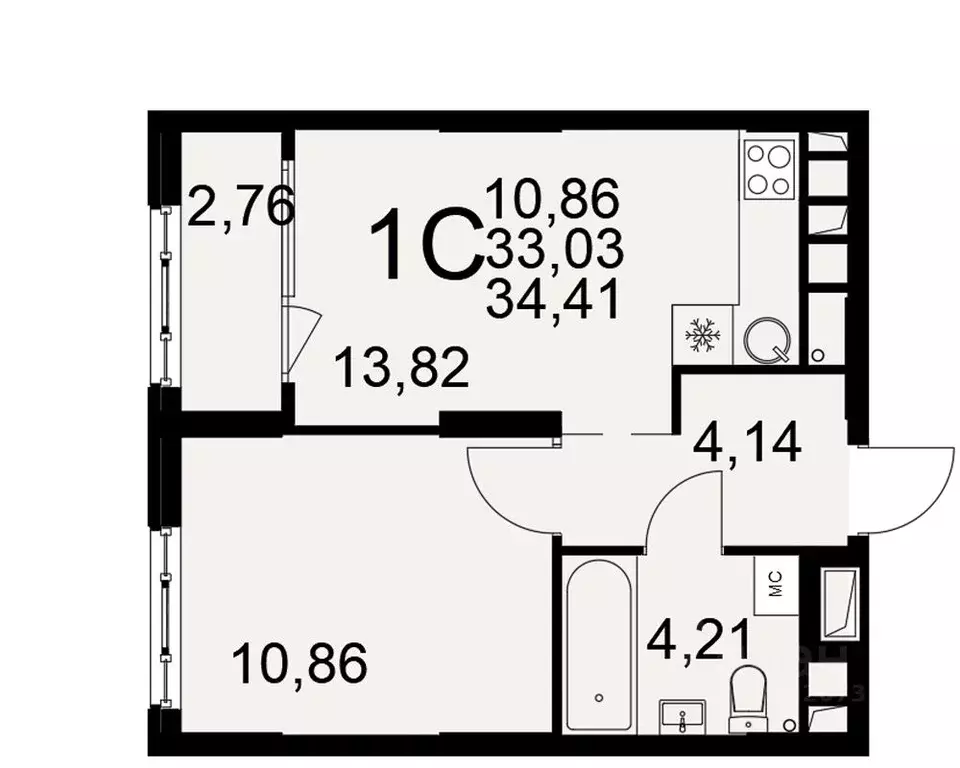 1-к кв. Рязанская область, Рязань пос. Ворошиловка, Символ жилой ... - Фото 1