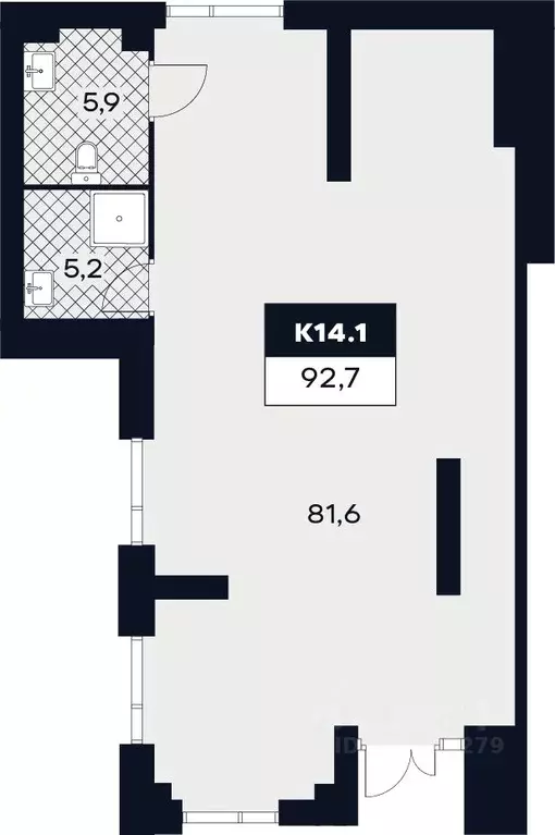 Торговая площадь в Москва Лодочная ул., 27К2 (93 м) - Фото 1